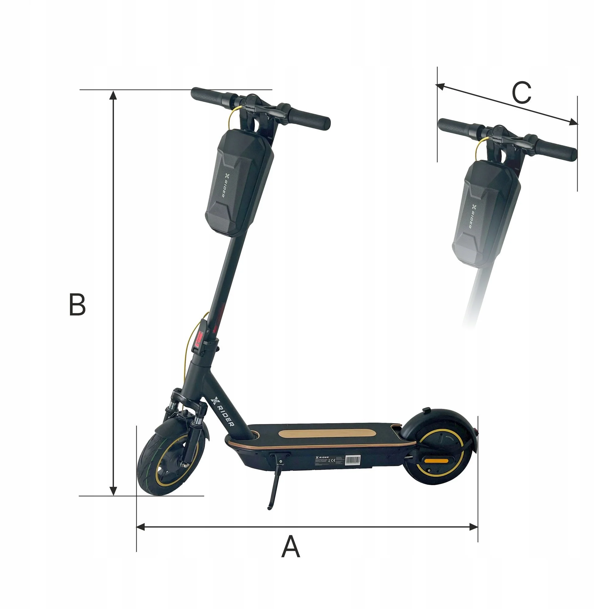 HULAJNOGA ELEKTRYCZNA XRIDER M10 PRO 1000W 15,6Ah SAKWA APP ZASIĘG 70 KM — widok produktu