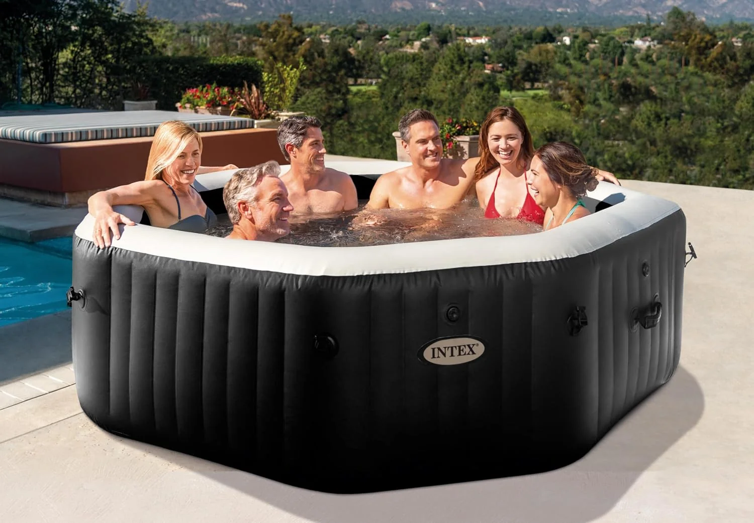 Intex PureSpa 28462 — ośmiokątne spa dla 6 osób, 218 × 71 cm