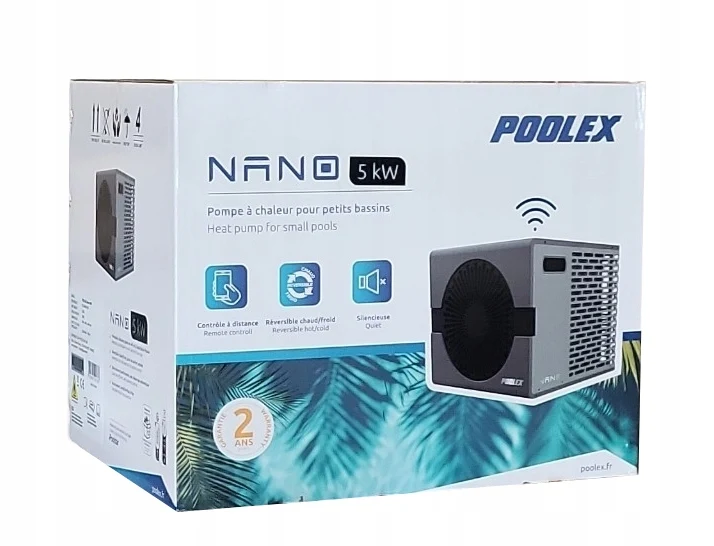 Pompa ciepła do basenu 5,0kW Podgrzewacz wody Poolex PC-NANO-B5 Wi-Fi