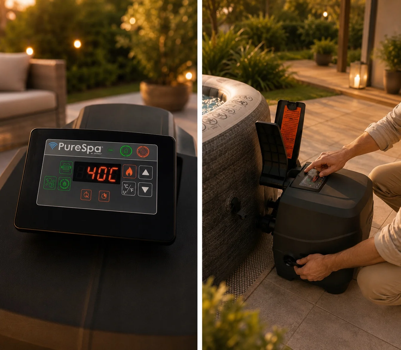 Dmuchane SPA ogrodowe Intex PureSpa Greystone Deluxe dla 4 osób LED Wi-Fi