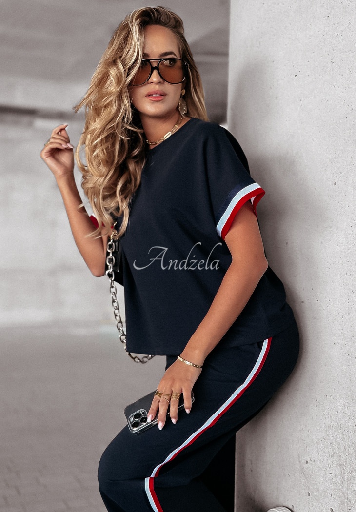 Komplet dresowy Sporty Vibes granatowy — 4