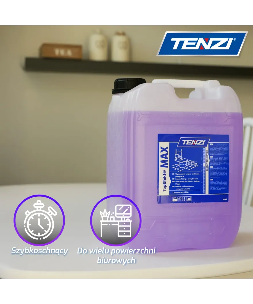 TENZI TopEfekt® MAX - Płyn uniwersalny - Do mycia i pielęgnacji biura -10L — 5