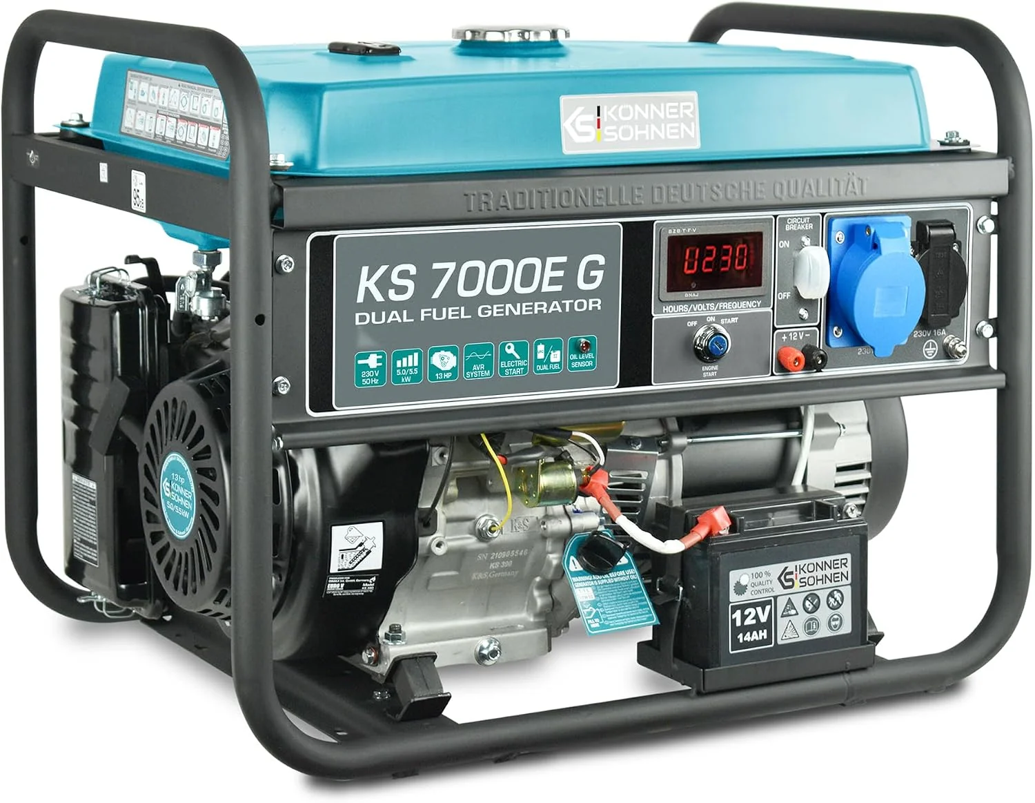 Agregat prądotwórczy Könner & Söhnen KS 7000E G hybrydowe serii DUAL FUEL LPG/benzyna