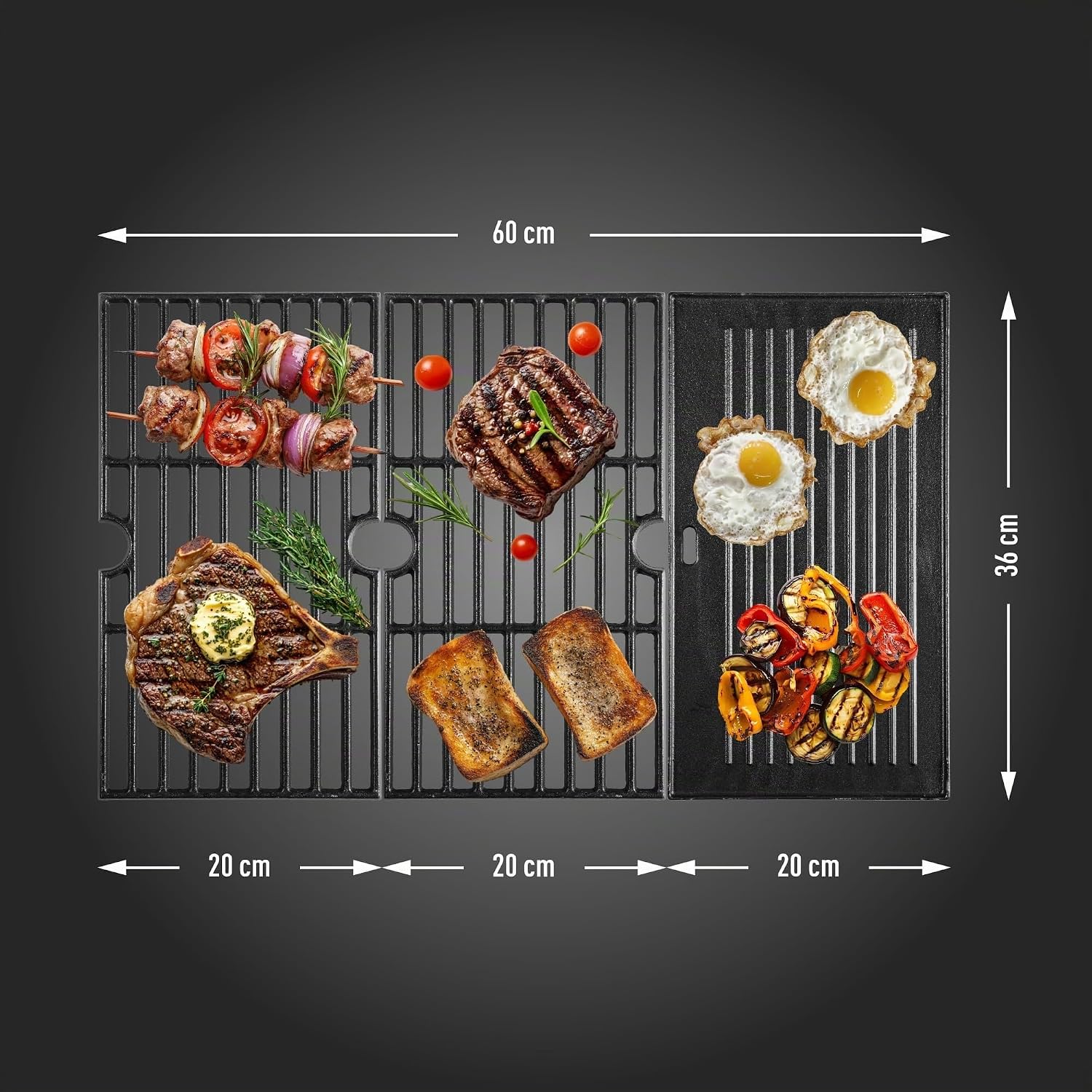 BROWIN® dragON BBQ101 | Grill Gazowy | BBQ | Wielofunkcyjny | Stal nierdzewna | Grill na 4 kółkach | 4 Palniki Główne | Palnik Boczny | 60 x 36,5 cm | 11,7 kW | Czarno-Srebrny