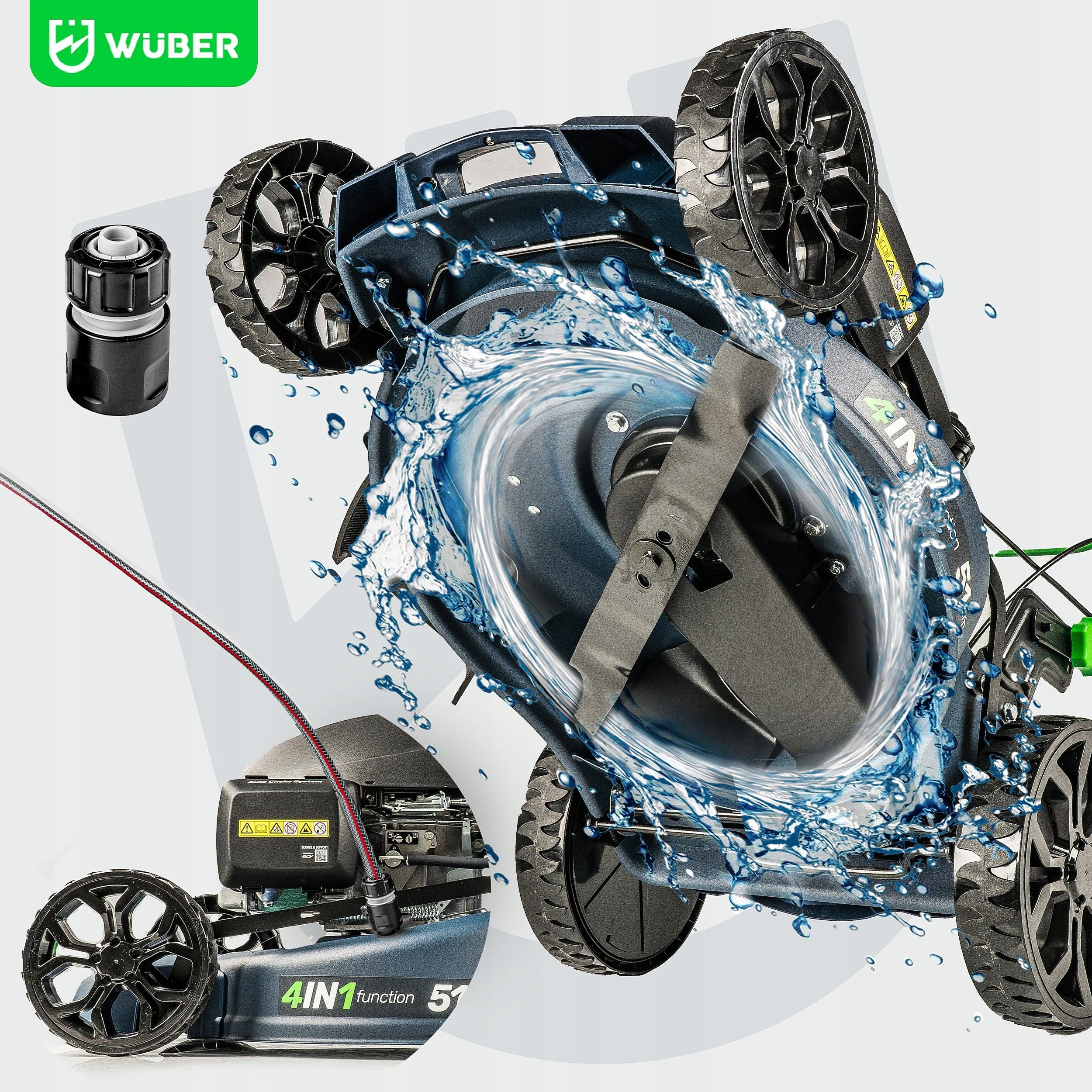Wuber W09104 — kosiarka spalinowa z napędem Honda, 51 cm, kosz 70 l — widok produktu