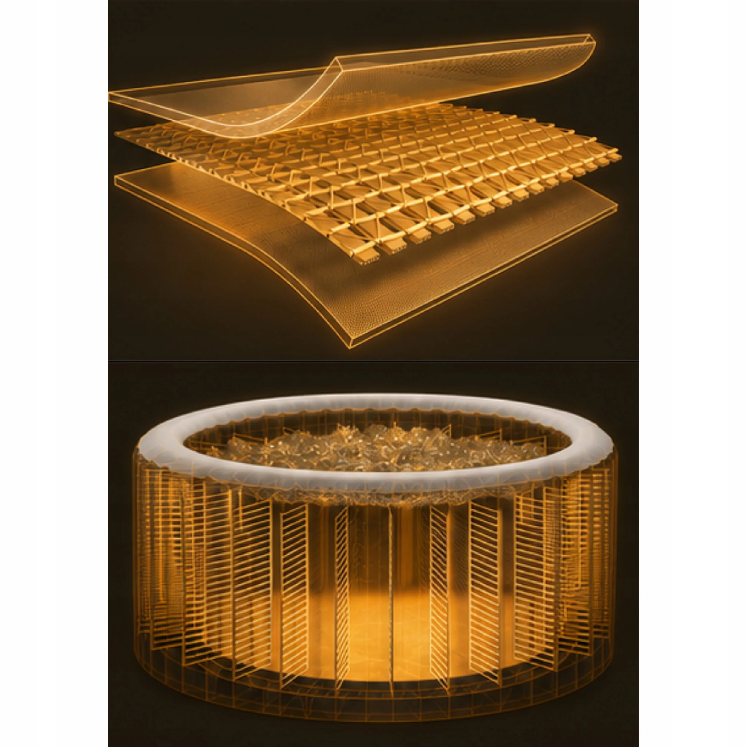 Dmuchane SPA ogrodowe Intex 28494NP Glow Deluxe 4 os. Wi-Fi LED 140 dysz — widok produktu