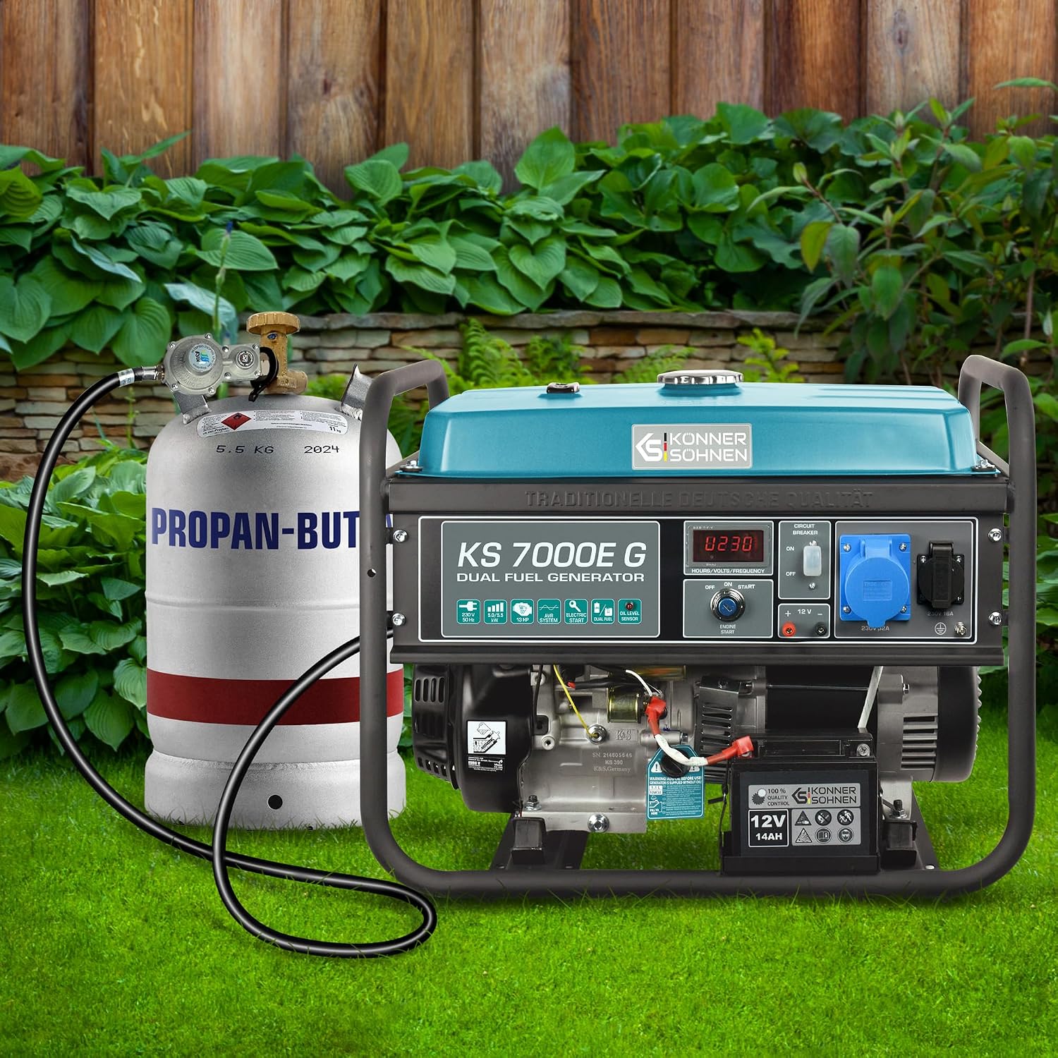 Agregat prądotwórczy Könner & Söhnen KS 7000E G hybrydowe serii DUAL FUEL LPG/benzyna
