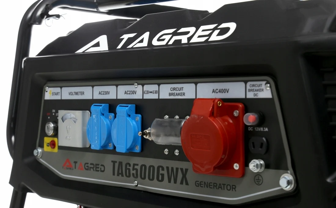 Agregat prądotwórczy trojfazowy 6500W 230V 400V z rozrusznikiem AVR + olej