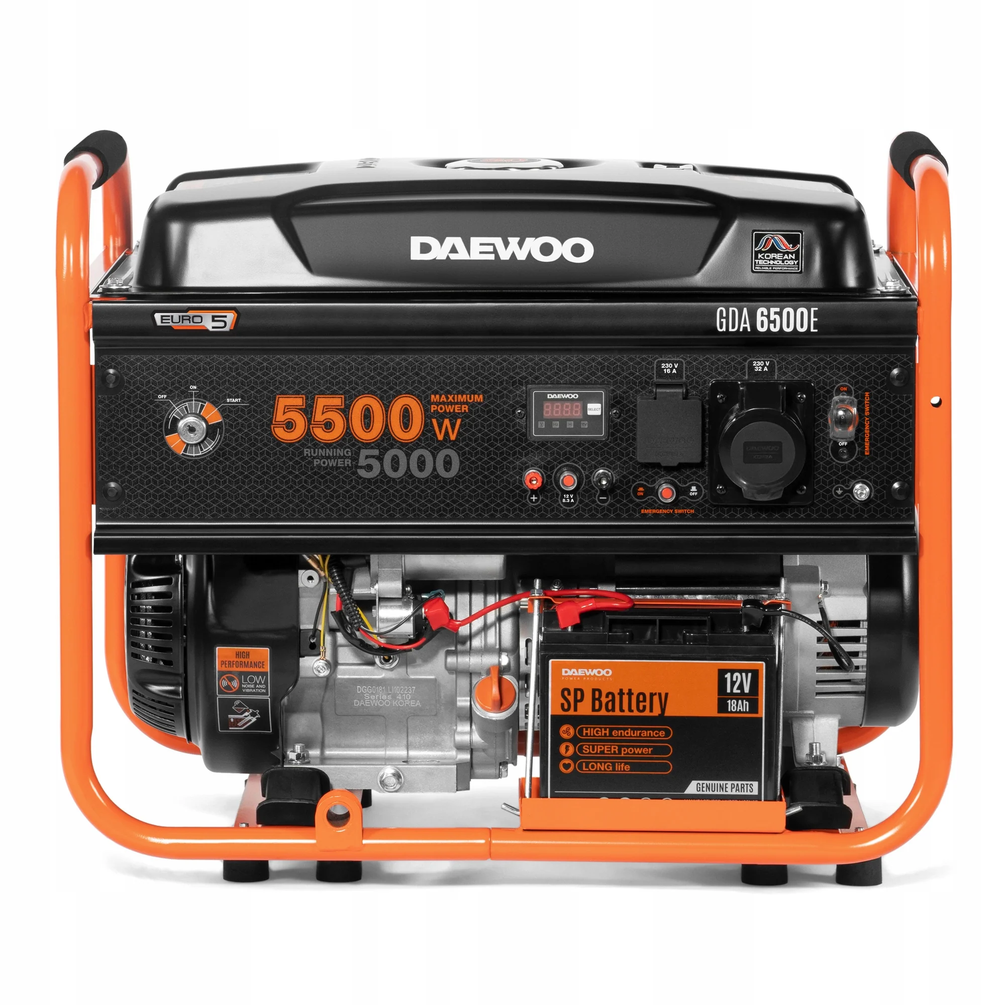 Agregat prądotwórczy Generator DAEWOO GDA 6500E 5.5kW 13KM 230V E-start AVR