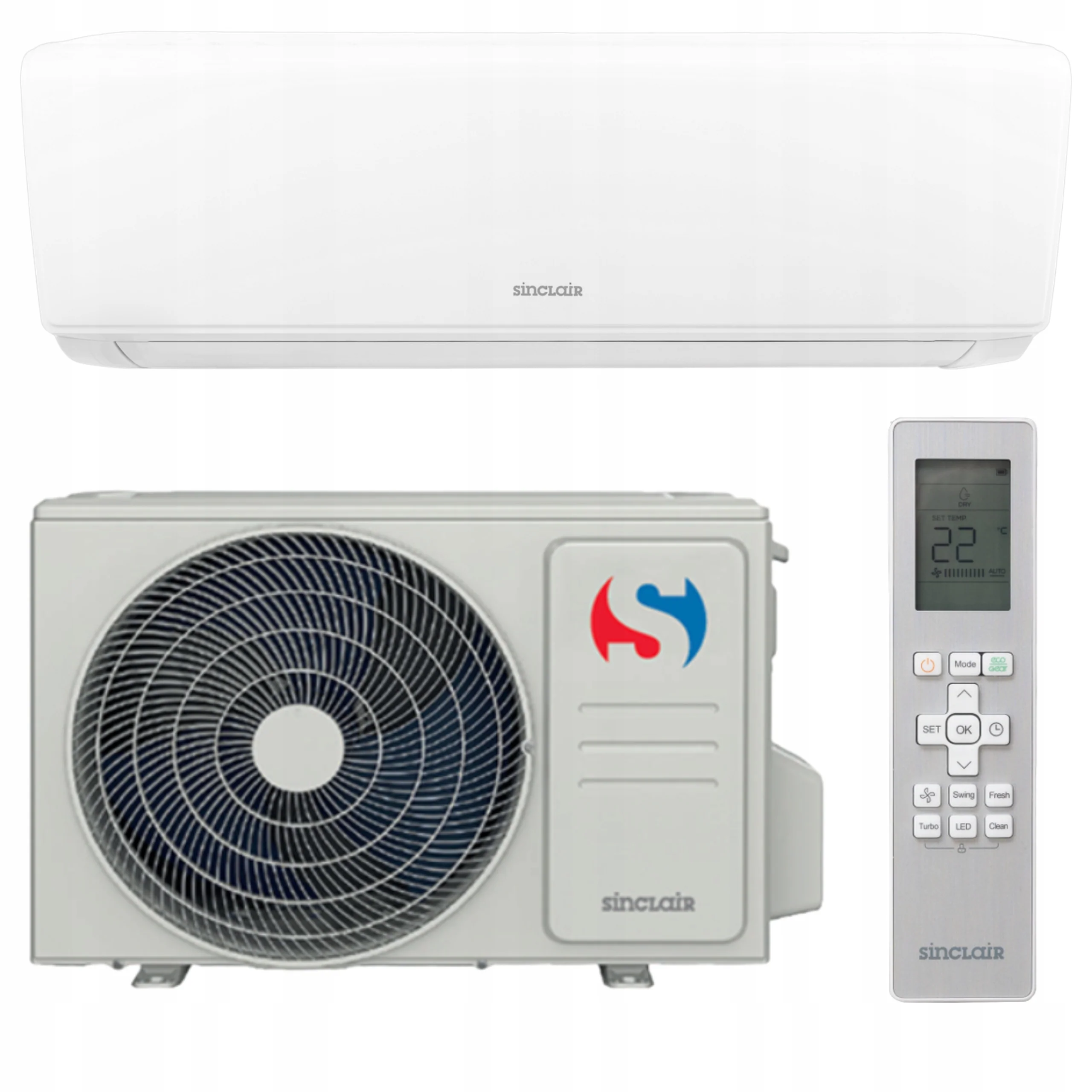 Sinclair SKY SIM-12BS4 + SOM-12BS4 — klimatyzator 3,5 kW Wi-Fi