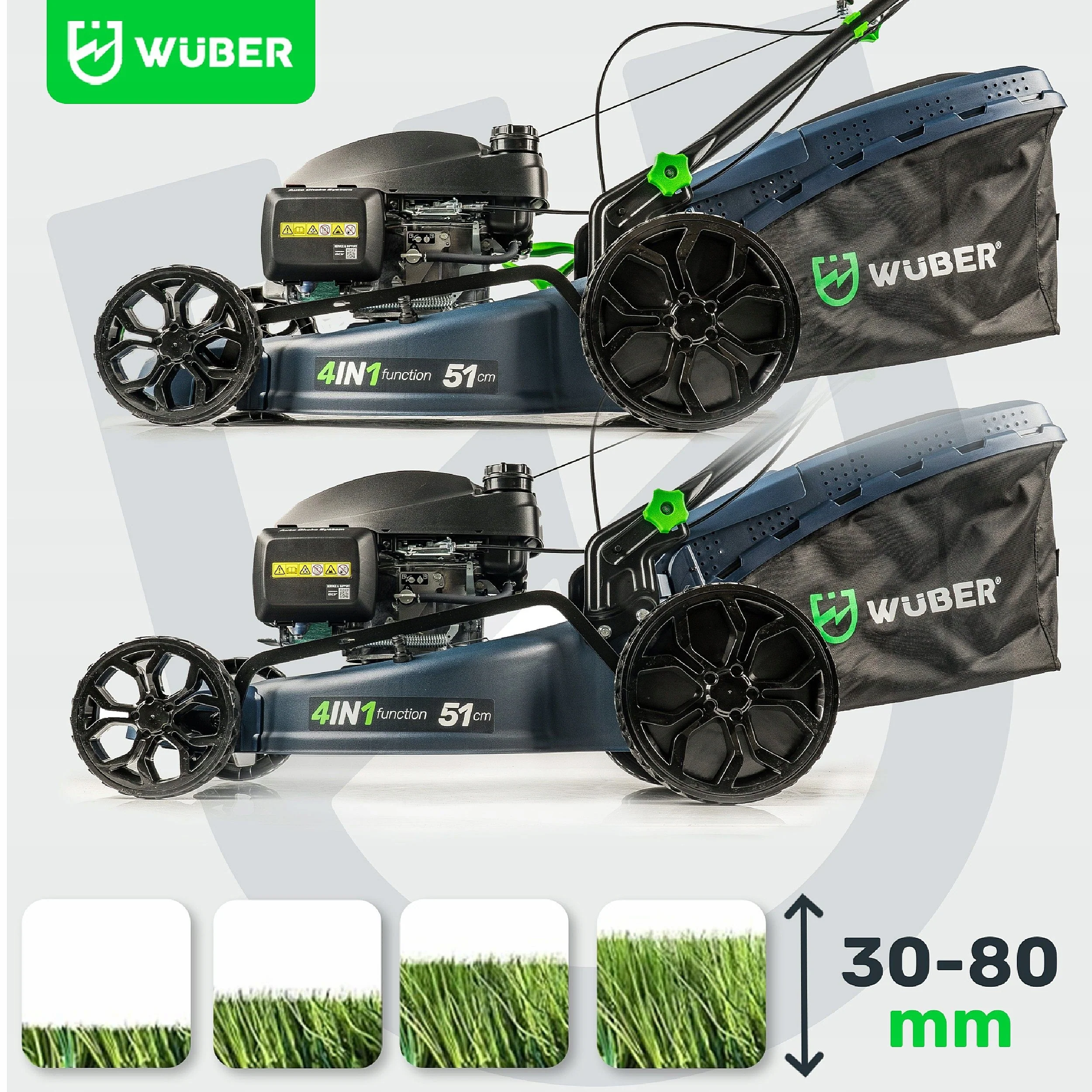 Wuber W09104 — kosiarka spalinowa z napędem Honda, 51 cm, kosz 70 l — widok produktu