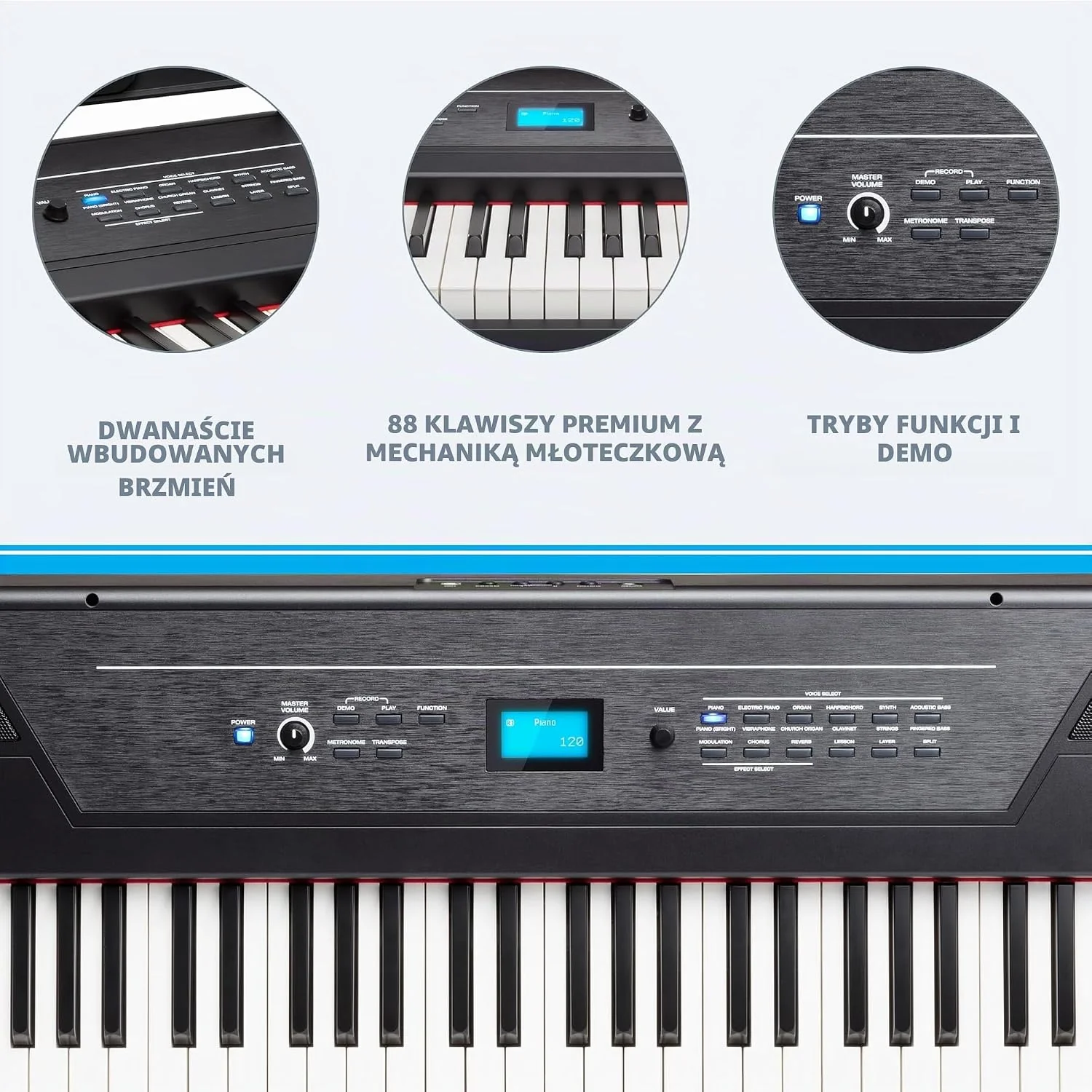 Alesis Recital Pro 88‑Klawiszowe Cyfrowe Pianino