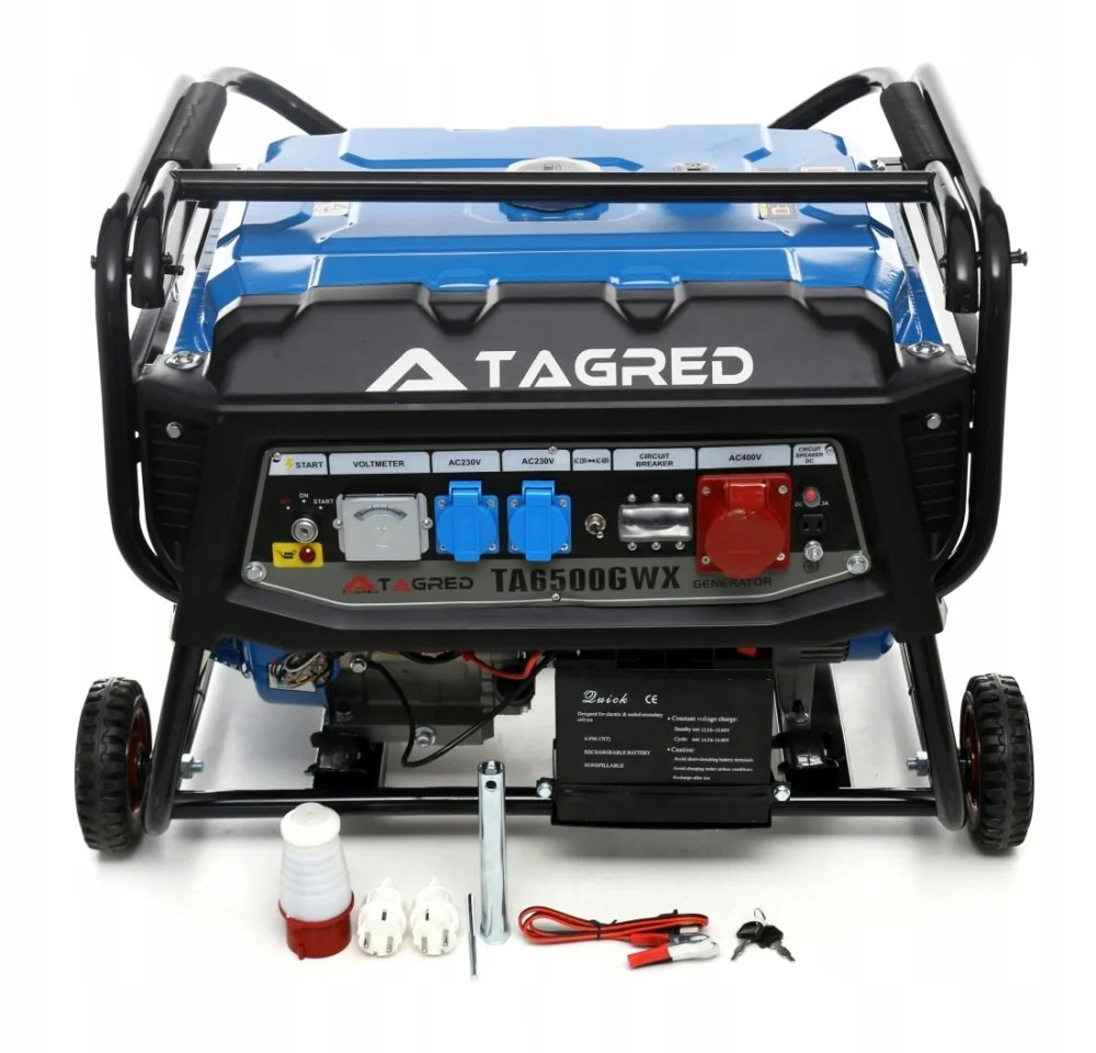 Agregat prądotwórczy trojfazowy 6500W 230V 400V z rozrusznikiem AVR + olej