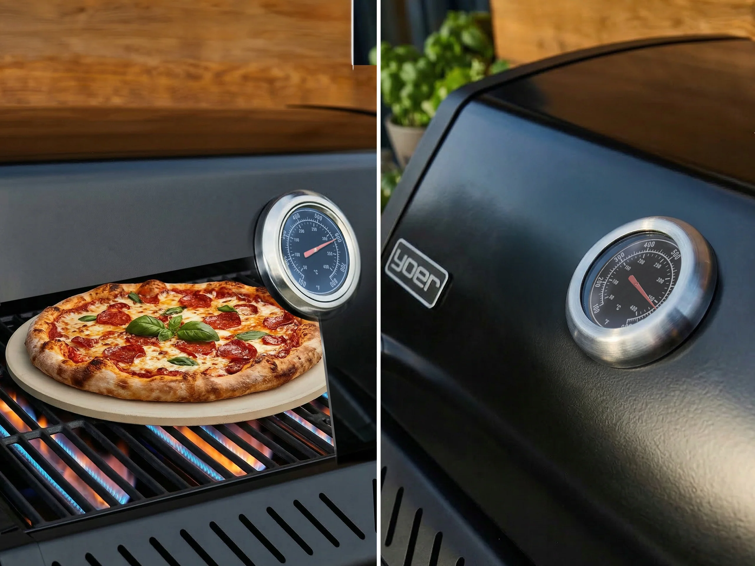 Grill gazowy Yoer 17,65 kW Ogrodowy ŻELIWNY nierdzewny 3+2 +szafka na butlę