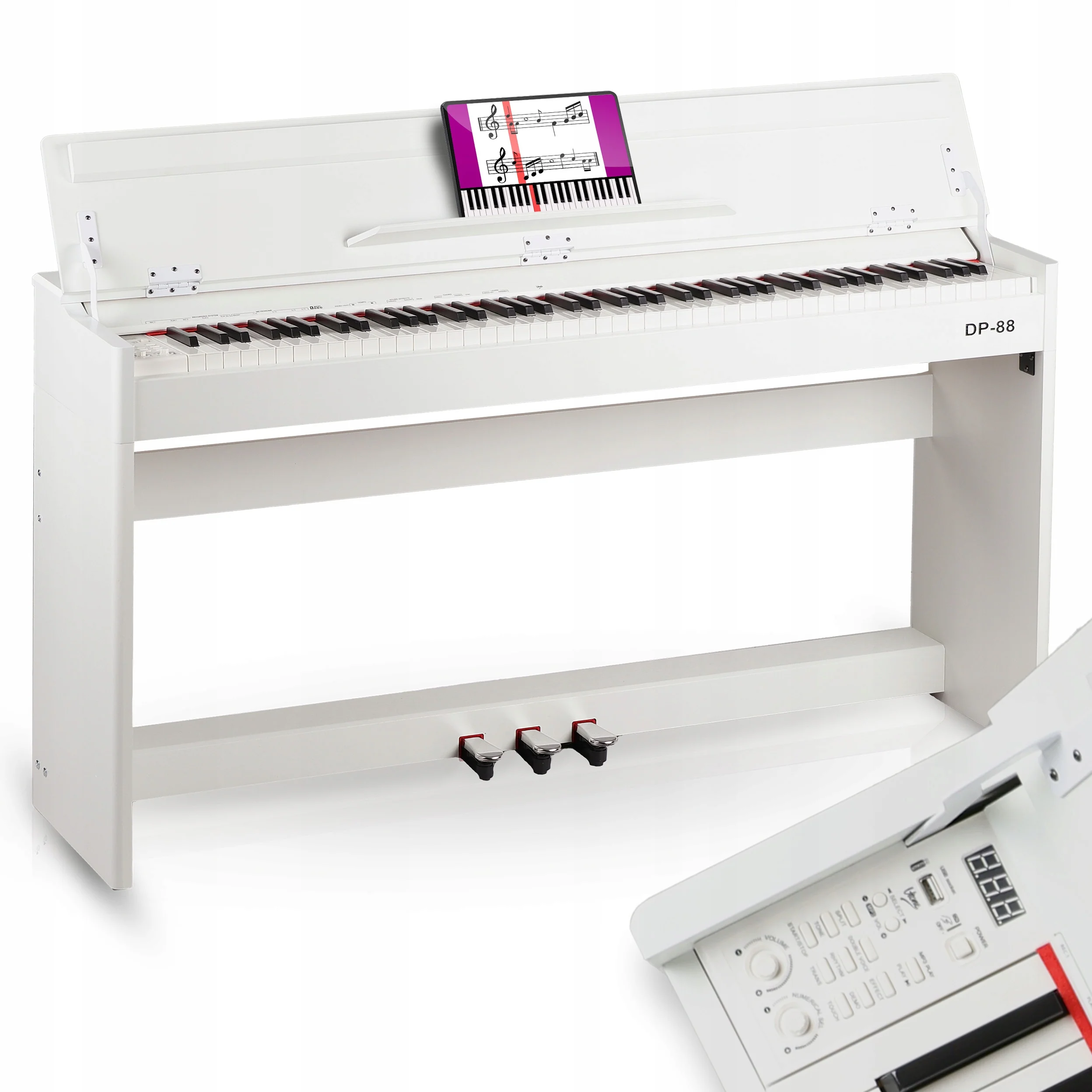 PIANINO CYFROWE DO NAUKI GRY 88 KLAWISZY WAŻONA MŁOTECZKOWA KLAWIATURA USB