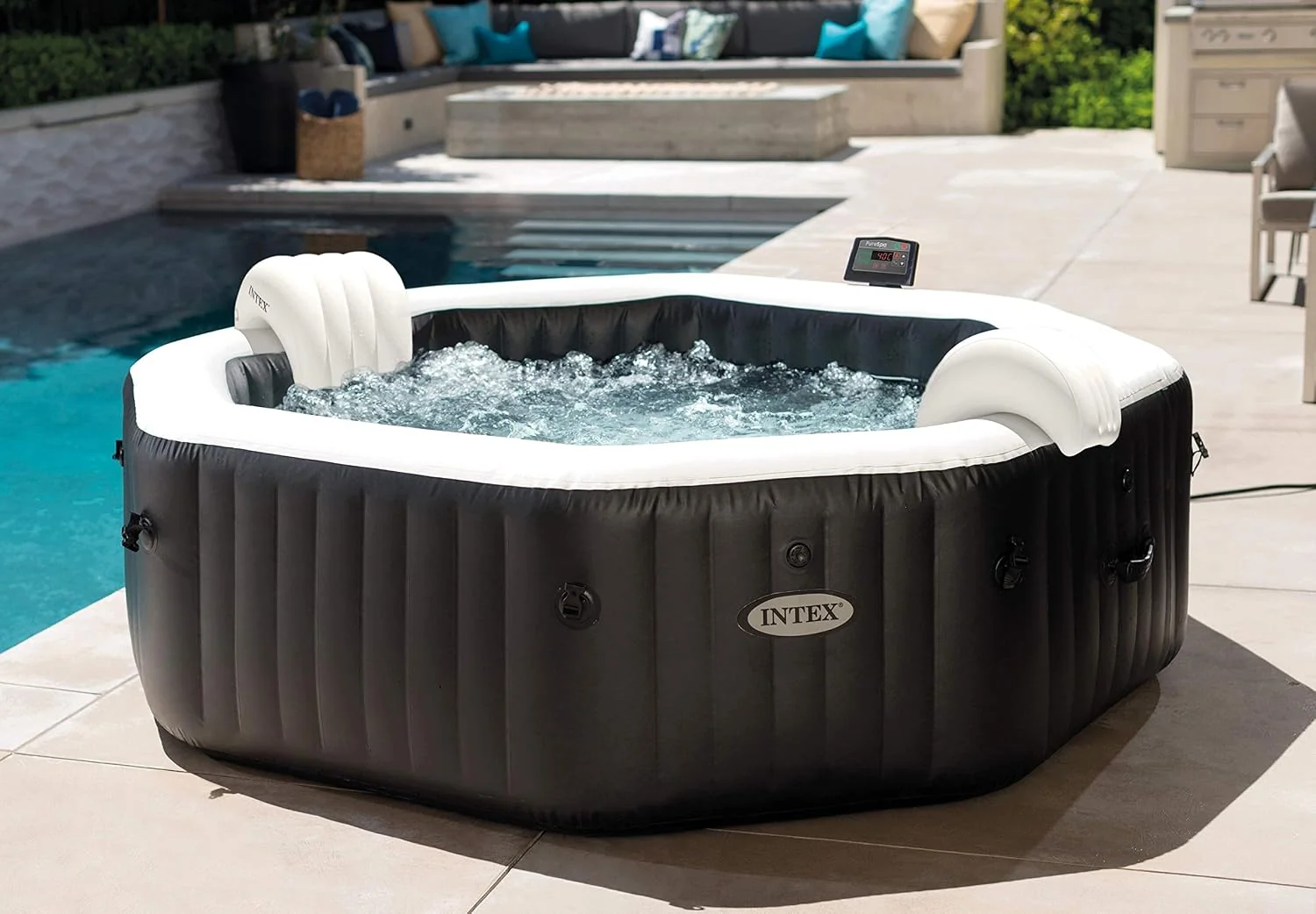 Intex PureSpa 28462 — ośmiokątne spa dla 6 osób, 218 × 71 cm