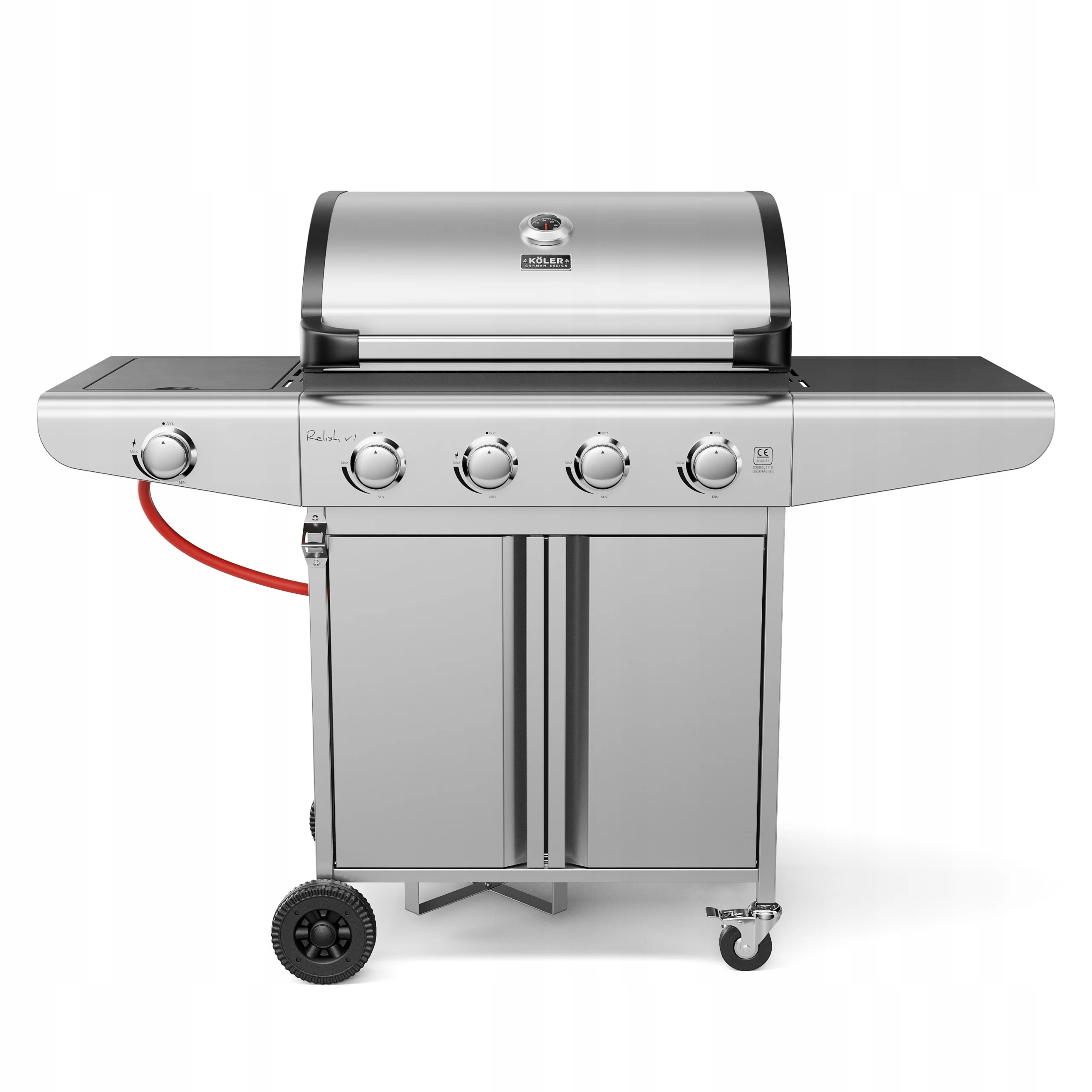 GRILL GAZOWY OGRODOWY ŻELIWNY RUSZT NIERDZEWNY 16kW Relish V1 4+1 AKCESORIA
