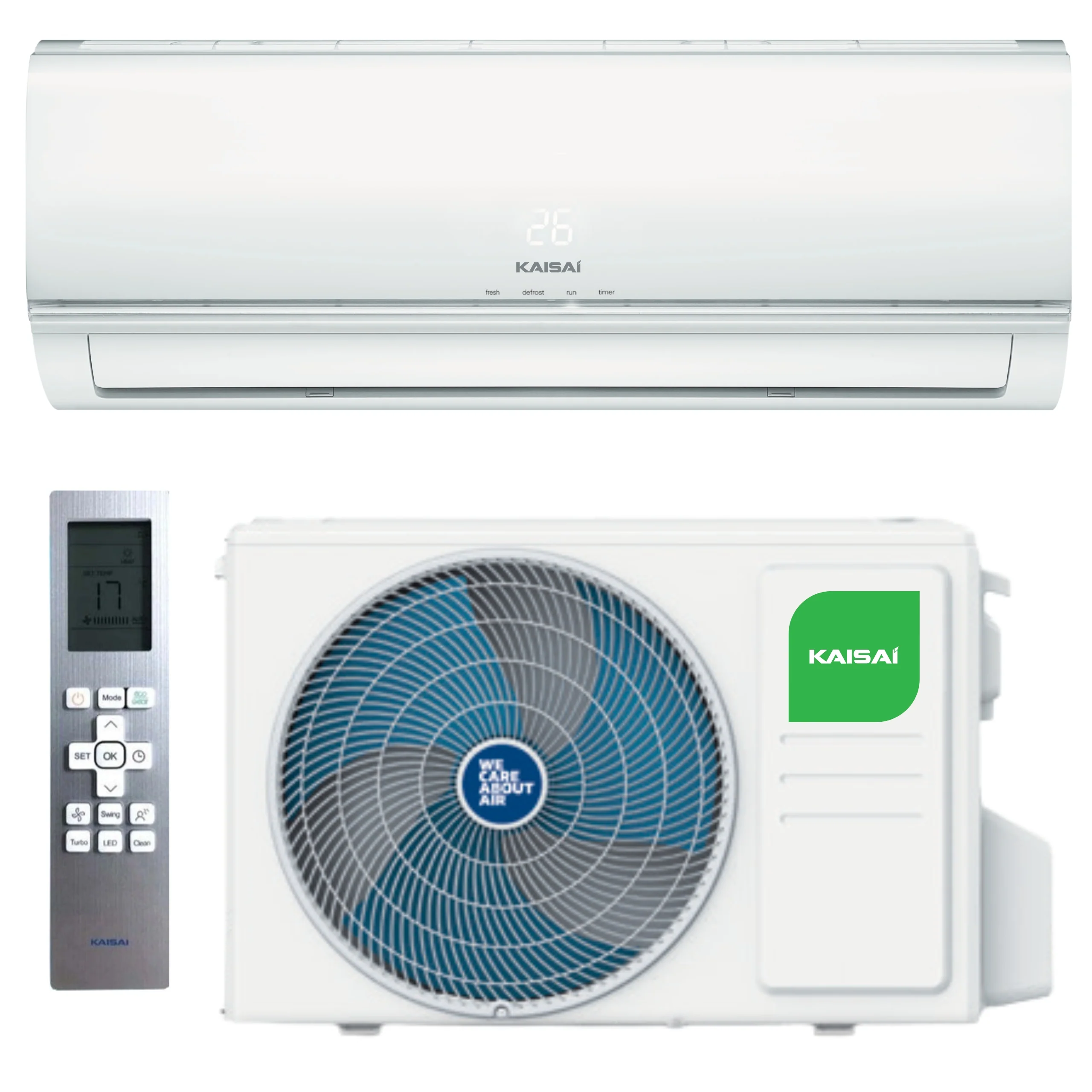 KAISAI ECO 3,5 kW — klimatyzator split Wi-Fi z zestawem montażowym — widok produktu