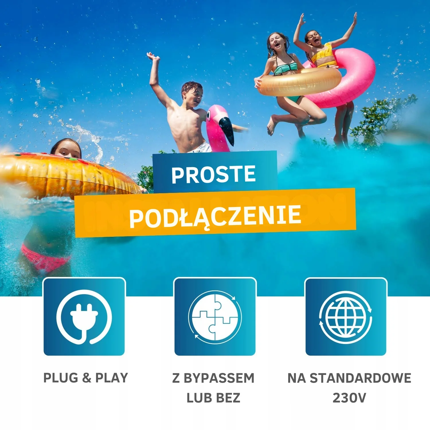 Pompa ciepła do basenu 5,0kW Podgrzewacz wody Poolex PC-NANO-B5 Wi-Fi