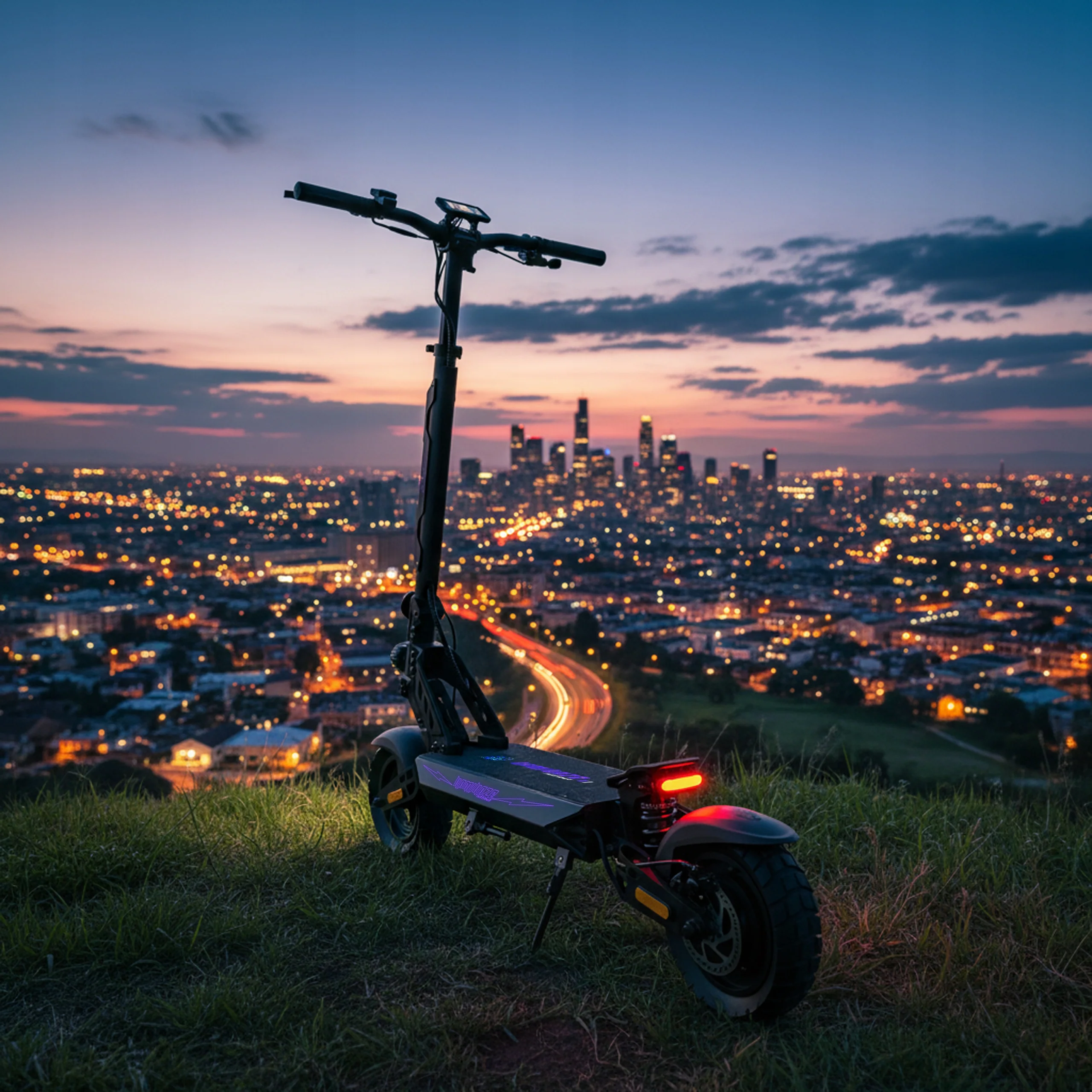 Hulajnoga Elektryczna Kamikaze K1 Katana RGB, 1400W, Blokada NFC 20km/h 10" — widok produktu