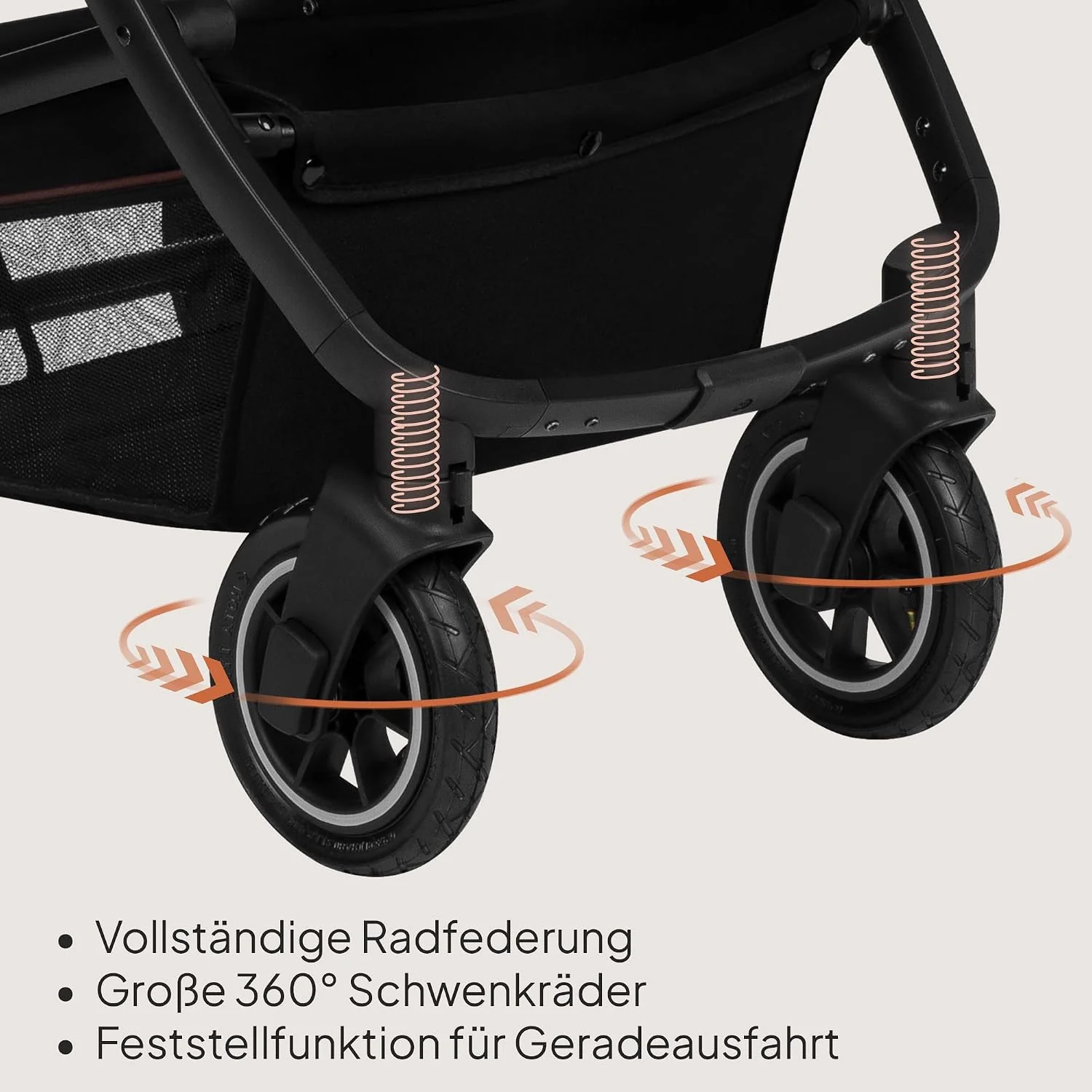 LIONELO Amber Wózek dziecięcy kombi 3 w 1, zestaw sportowych siedzisk, mocna, wanienka dla niemowląt, torba na fotel samochodowy, ochrona przed deszczem, dach XXL z ochroną przed słońcem
