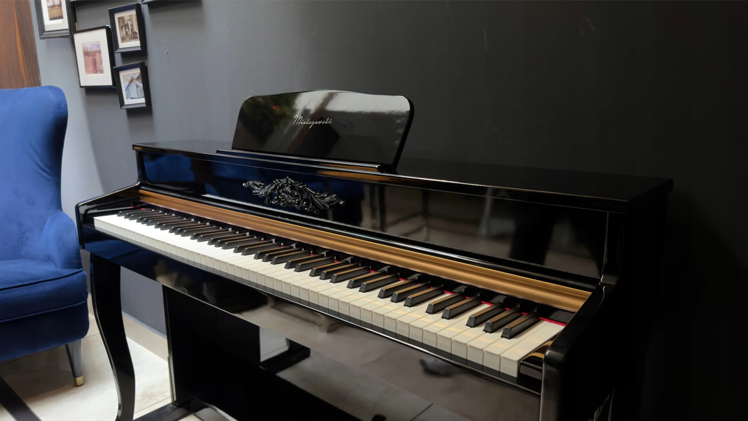 Pianino cyfrowe ważone mechanizm młoteczkowy RHAPSODY czarne Mielczewski