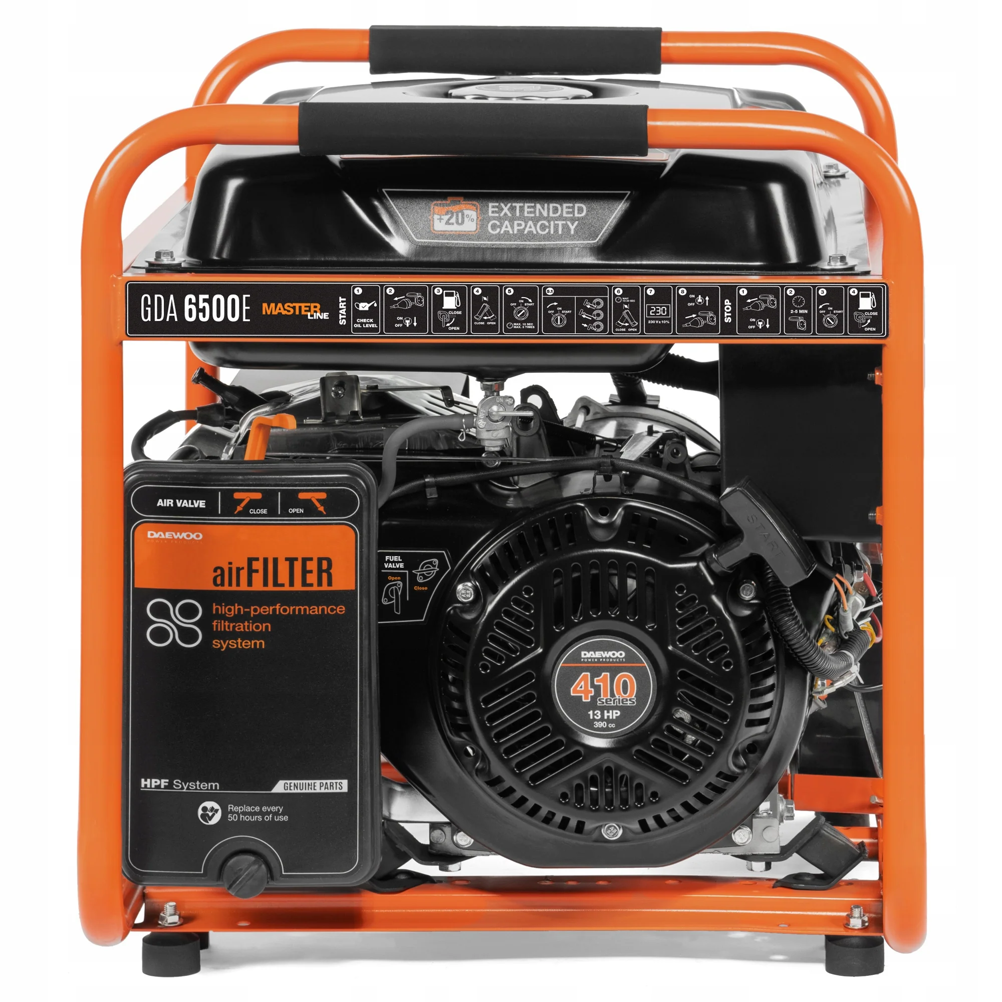 Agregat prądotwórczy Generator DAEWOO GDA 6500E 5.5kW 13KM 230V E-start AVR