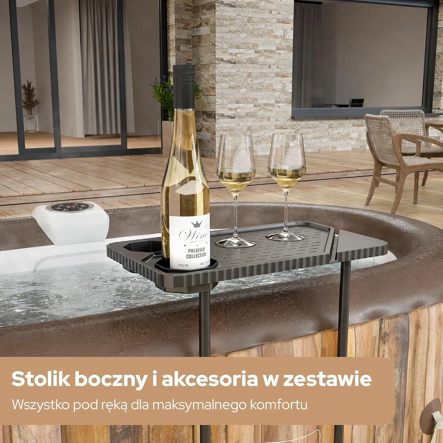 Arebos Nadmuchiwane Spa | Nadmuchiwane | Wnętrze i na zewnątrz | 190x120 cm Owal | 2 osoby | 90 dysz masujących | z ogrzewaniem | 550 litrów | Okładka w zestawie | Masaż Bubble Spa i Wellness