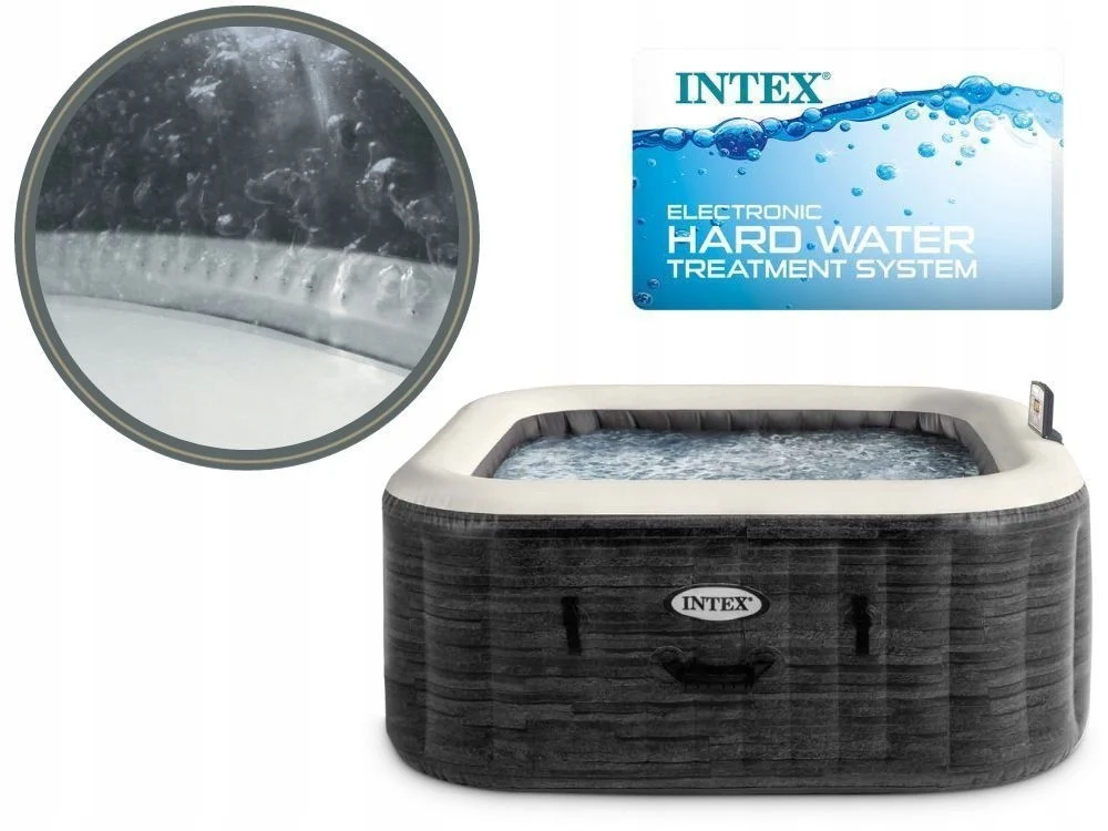 Dmuchane Ogrodowe Spa Hydromasaż 175x175 Intex 28450 4osoby WiFi+Led+GenChl