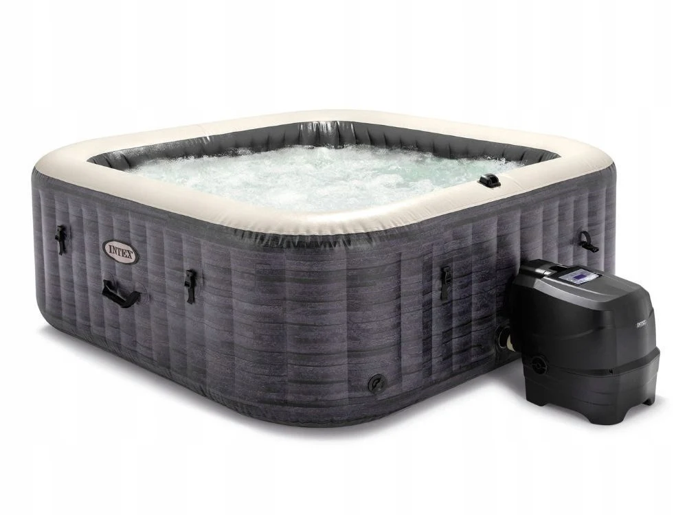 Dmuchane Ogrodowe Spa Hydromasaż 175x175 Intex 28450 4osoby WiFi+Led+GenChl