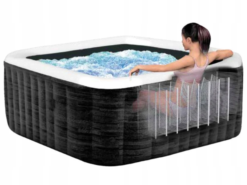 Dmuchane Ogrodowe Spa Hydromasaż 175x175 Intex 28450 4osoby WiFi+Led+GenChl