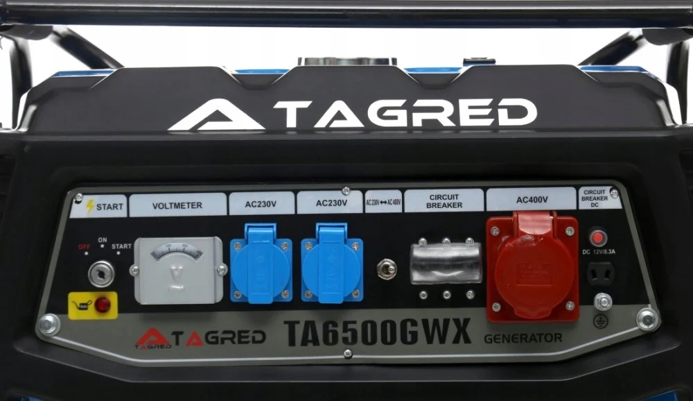Agregat prądotwórczy trojfazowy 6500W 230V 400V z rozrusznikiem AVR + olej