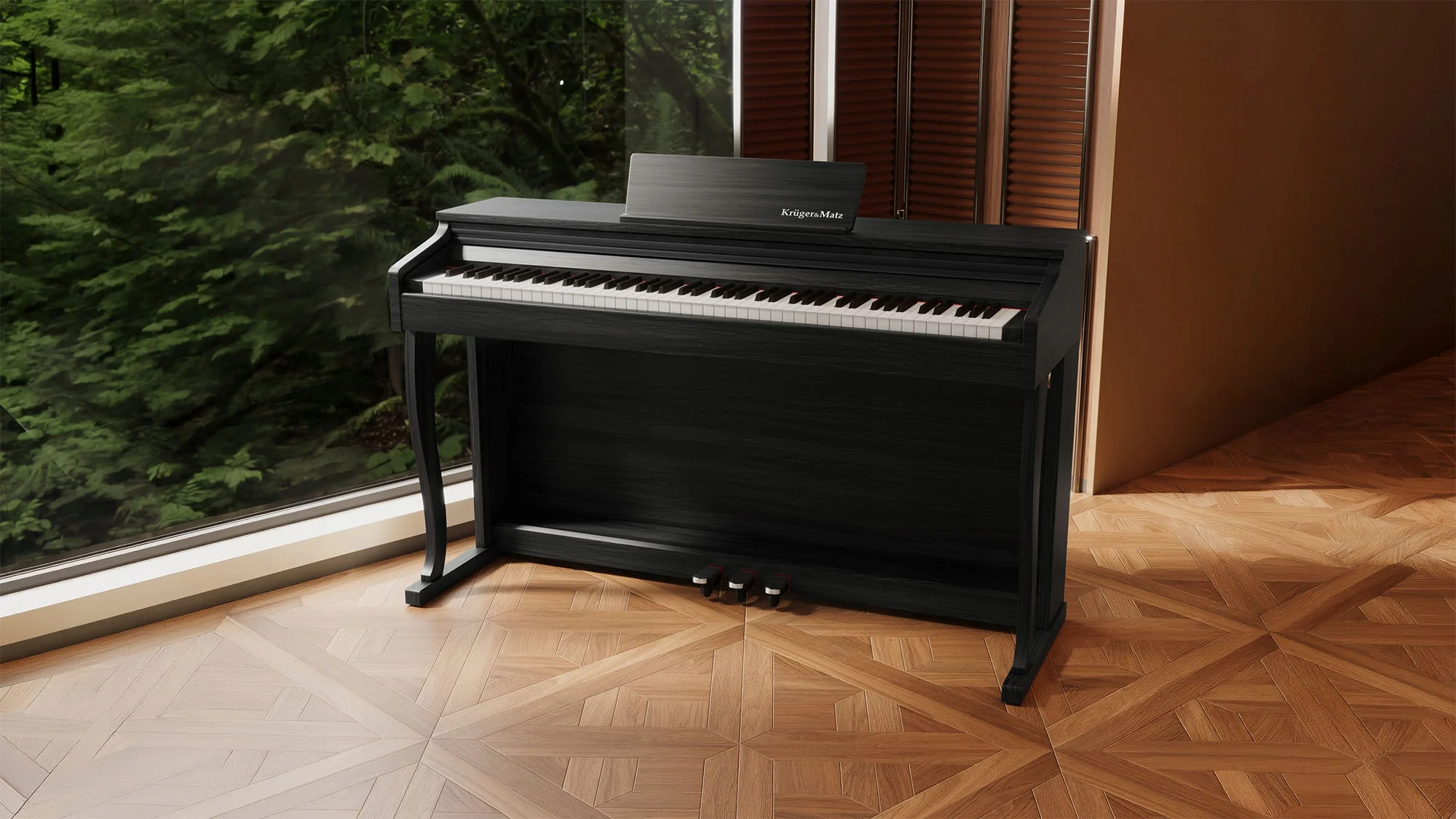 Pianino cyfrowe 88 klawiszy klawiatura ważona poli 256 Kruger&Matz KMDP-155