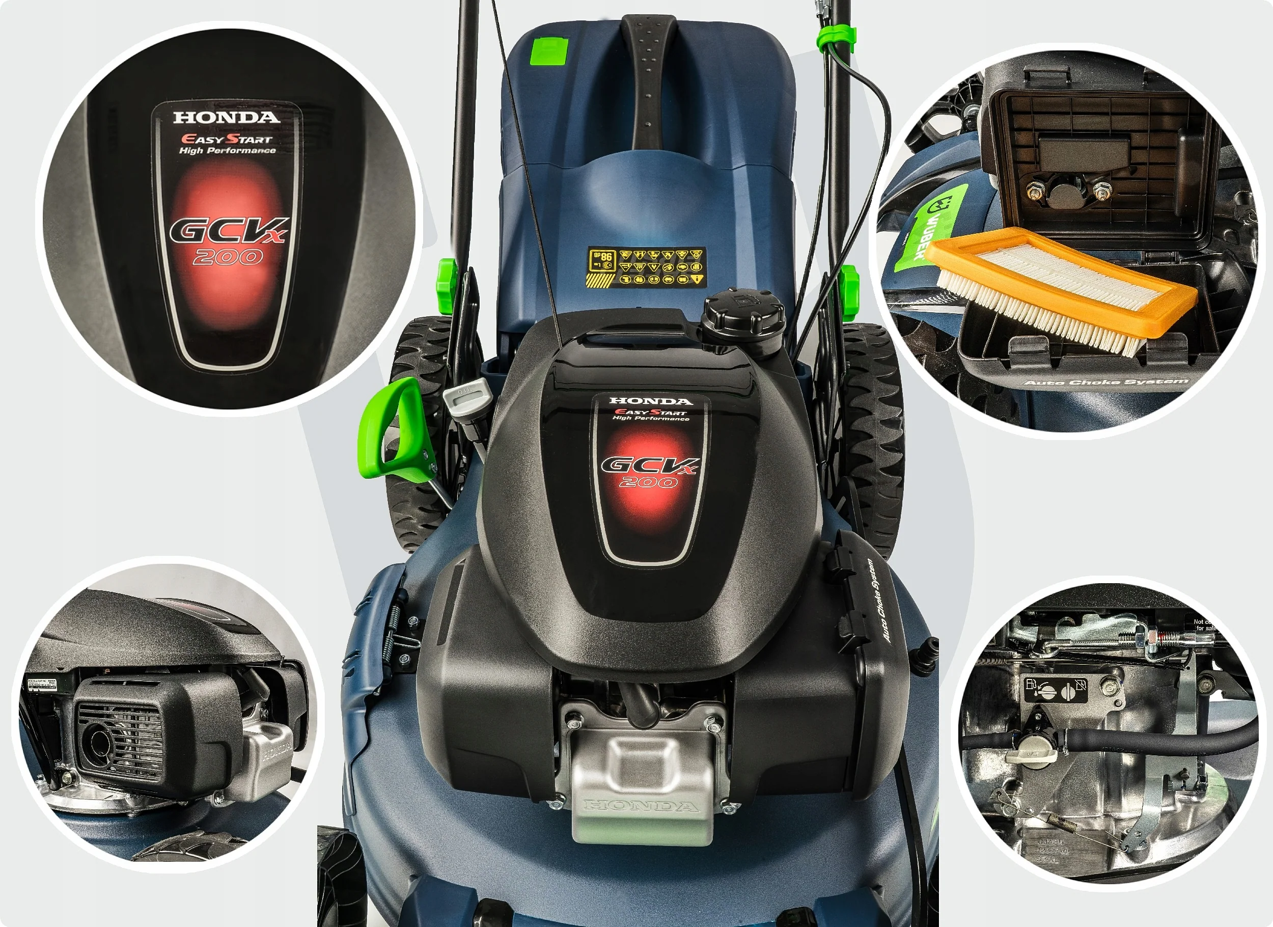Wuber W09104 — kosiarka spalinowa z napędem Honda, 51 cm, kosz 70 l — widok produktu