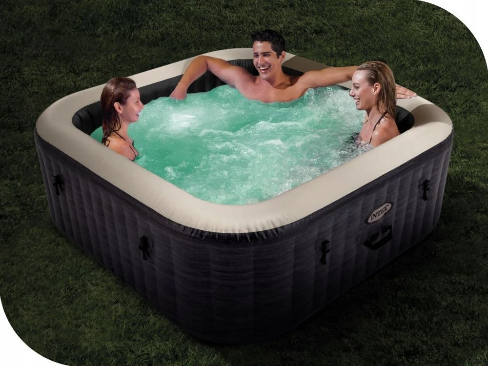 Dmuchane Ogrodowe Spa Hydromasaż 175x175 Intex 28450 4osoby WiFi+Led+GenChl