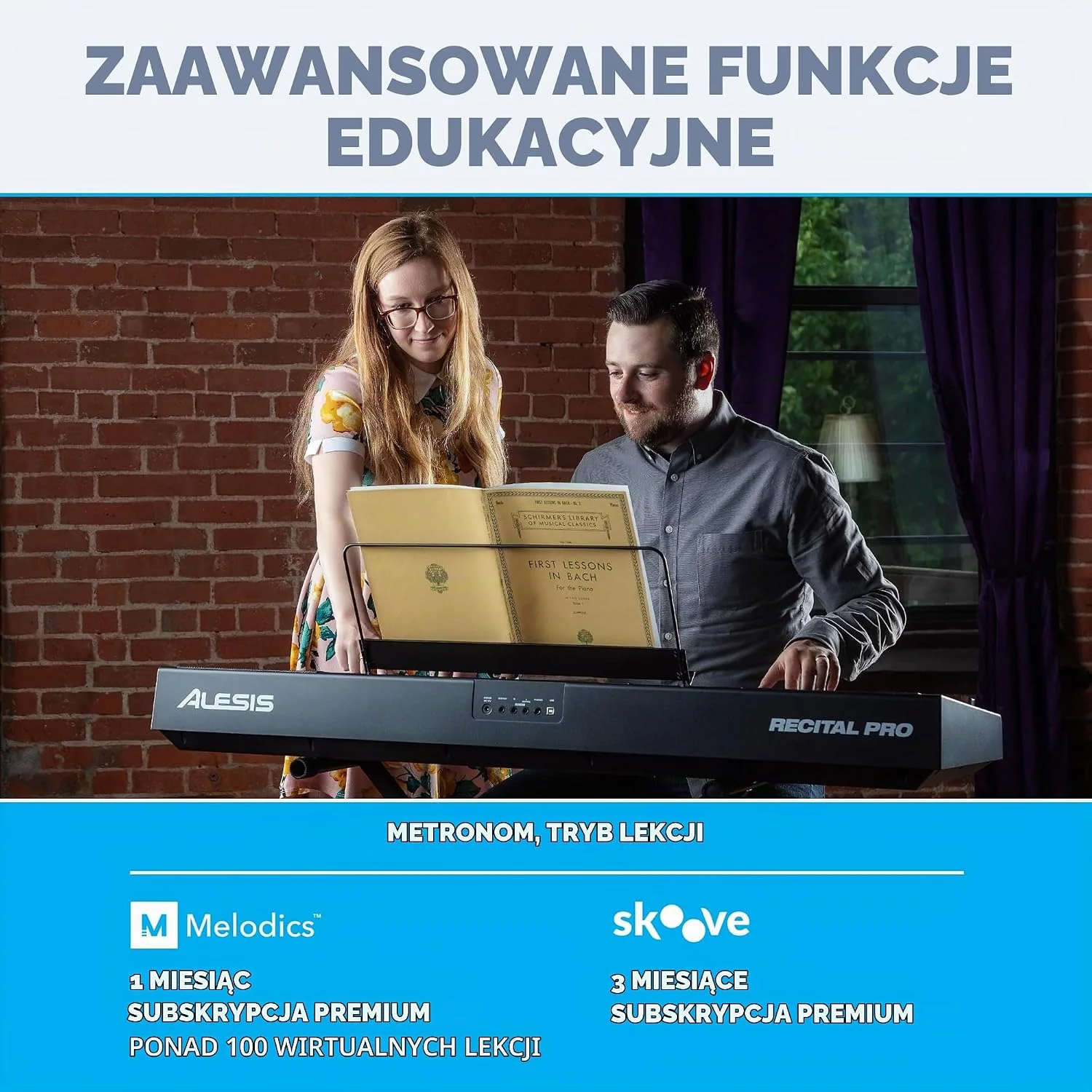 Alesis Recital Pro 88‑Klawiszowe Cyfrowe Pianino