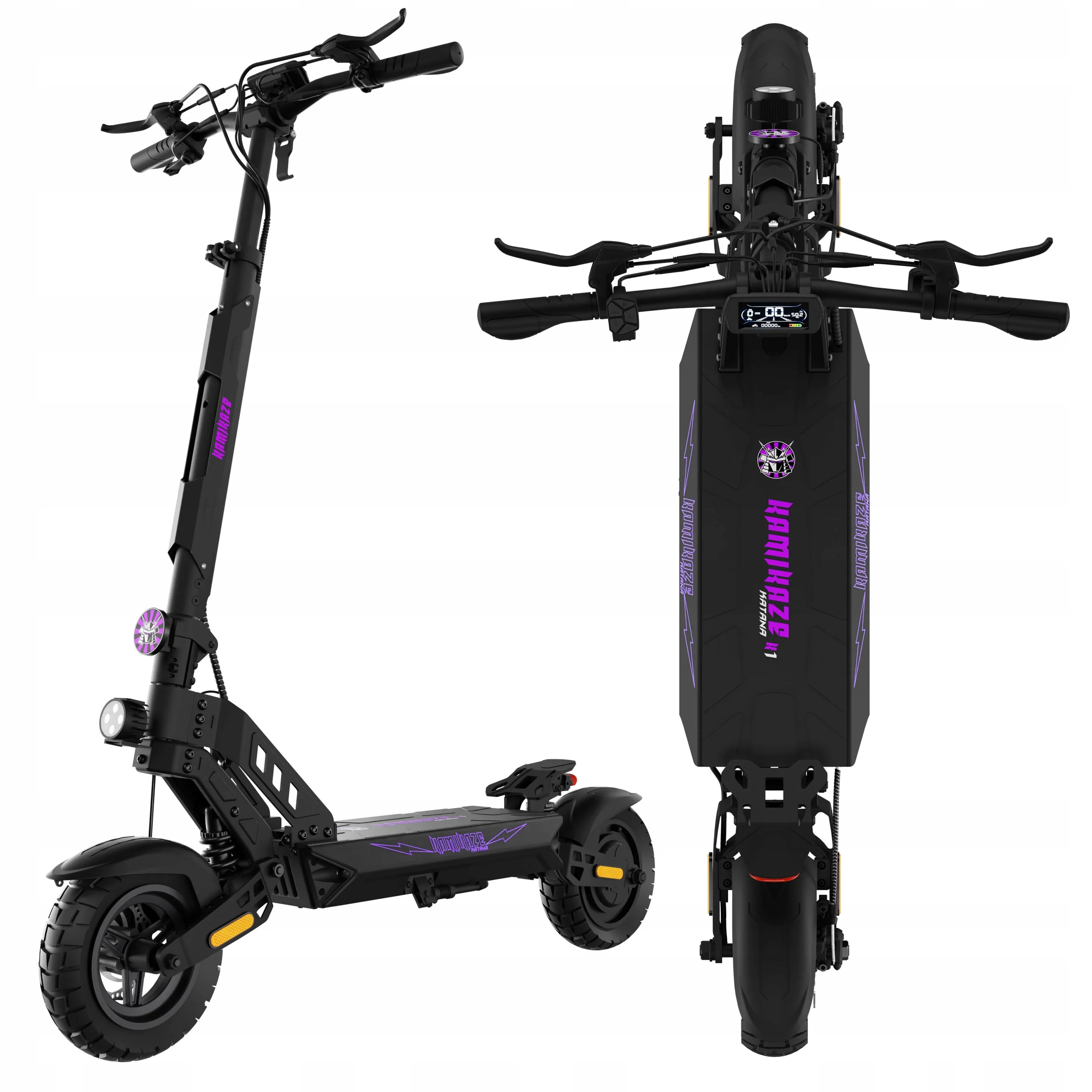 Hulajnoga Elektryczna Kamikaze K1 Katana RGB, 1400W, Blokada NFC 20km/h 10"